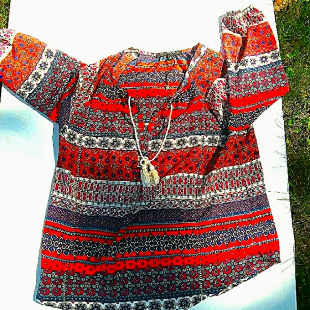 19 cooper boho blouse with tassels